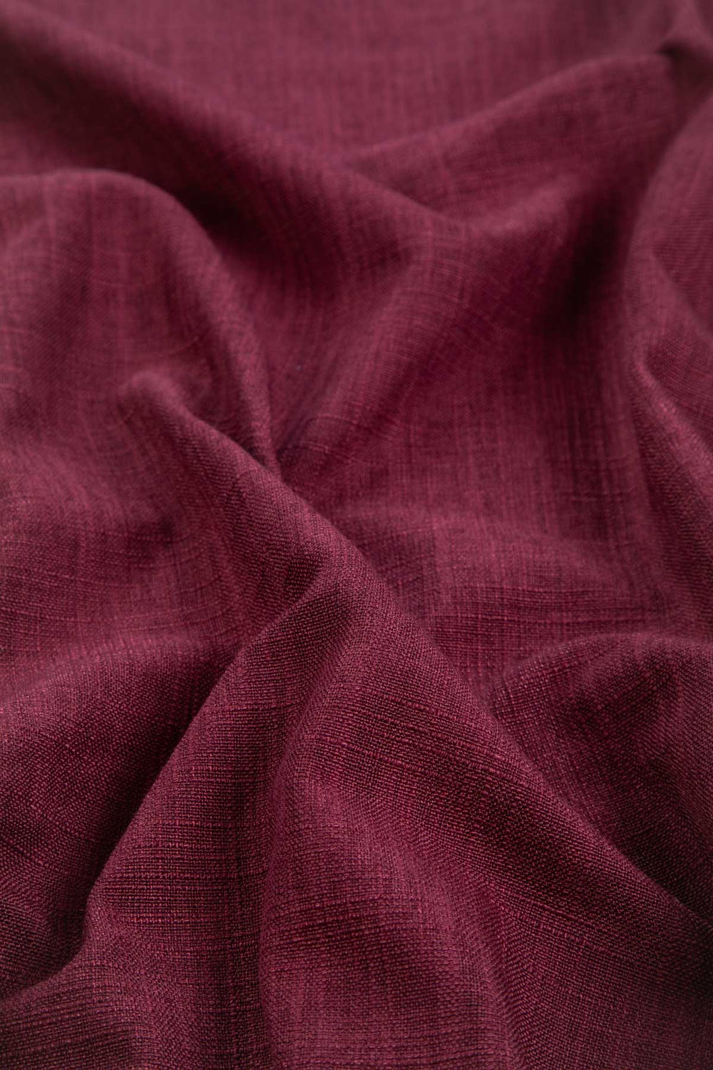 Raffia Plum Red Woven Heavy Fabric And Curtains