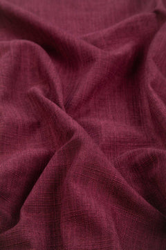 Raffia Plum Red Woven Heavy Fabric And Curtains