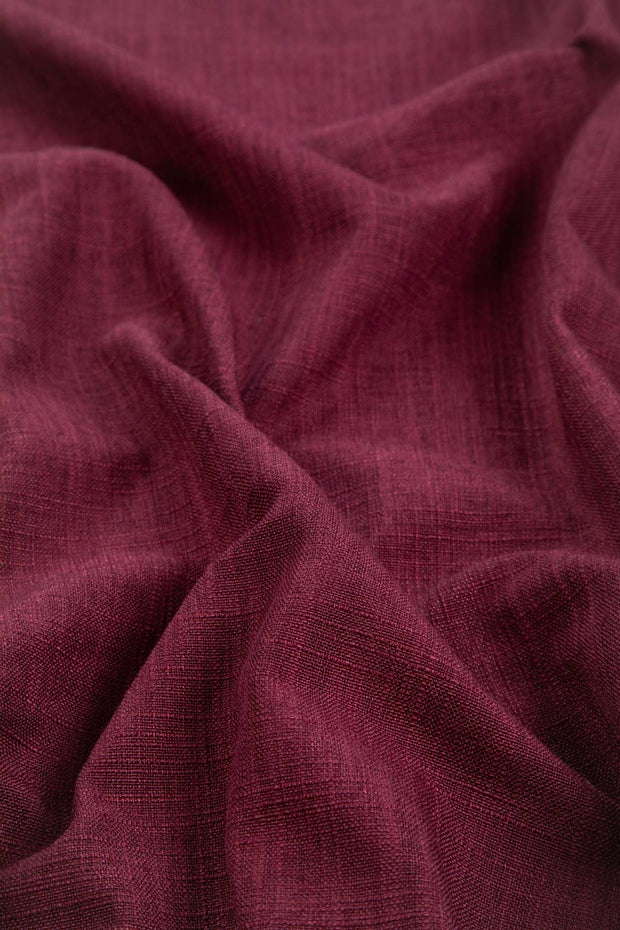 SOLID & TEXTURED UPHOLSTERY FABRICS Raffia Plum Red Solid Upholstery Fabric