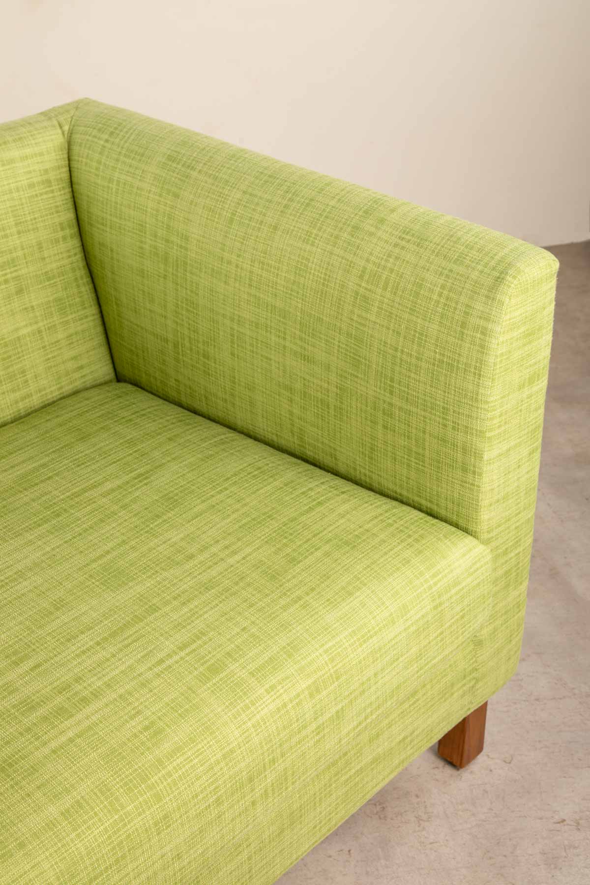 Raffia Citron Green Woven Heavy Fabric And Curtains