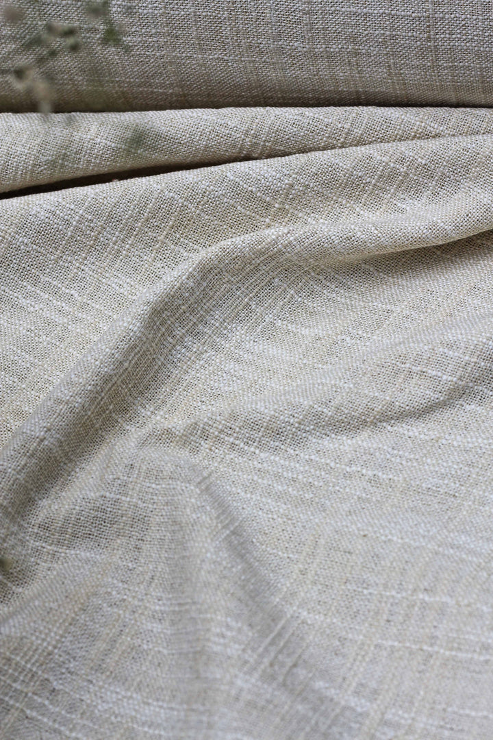 SOLID & TEXTURE HEAVY FABRICS Raffia Ecru Woven Raffia Heavy Fabric And Curtains