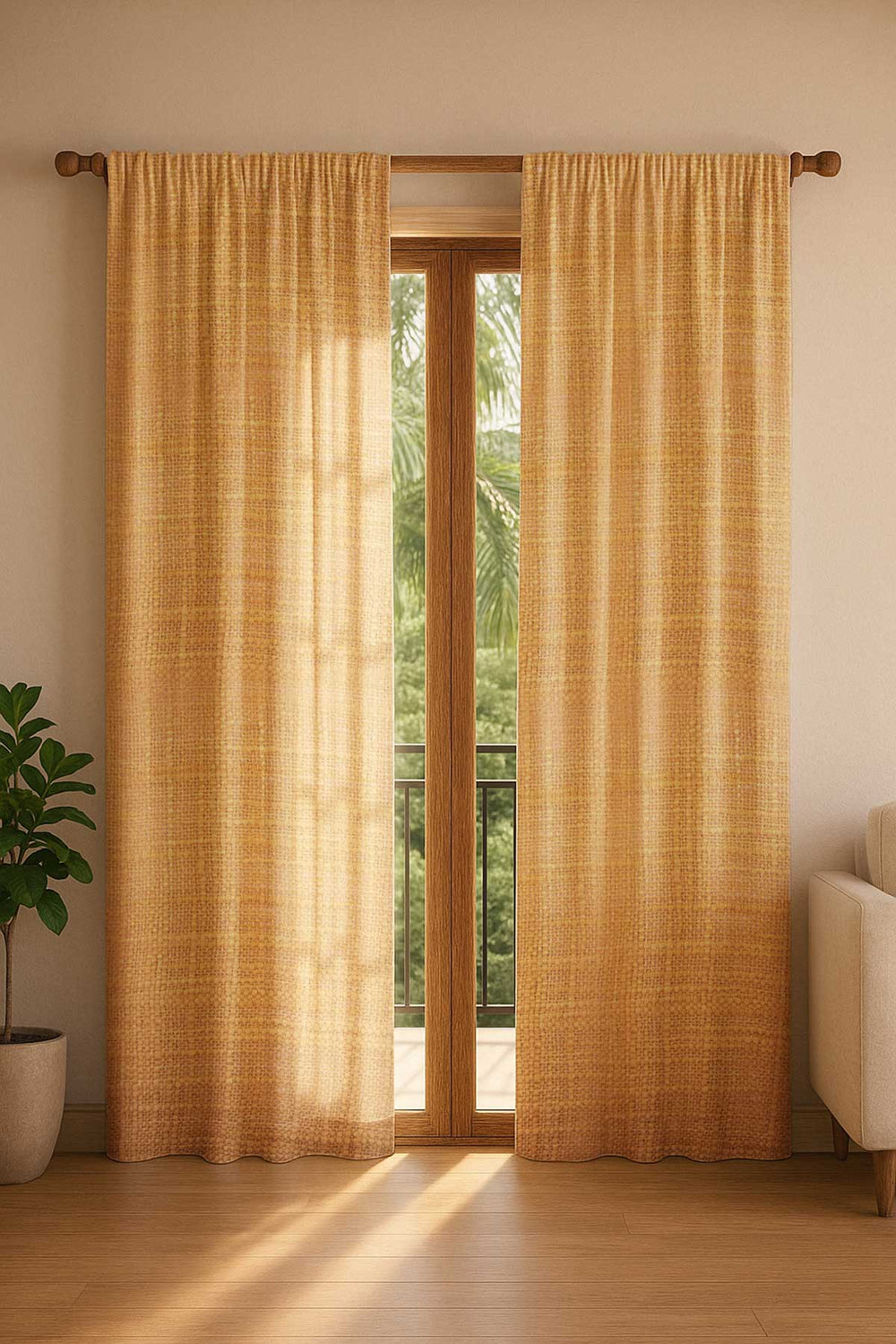 Raffia Lime Zest Woven Heavy Fabric And Curtains