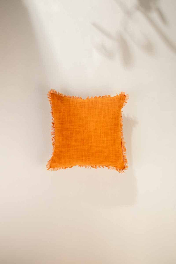 Raffia Orange Cushion Cover (41 X 41 Cm)