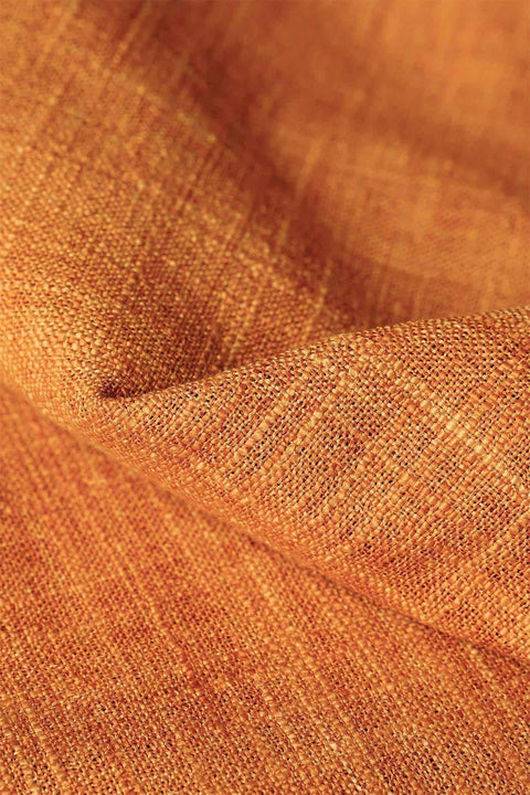 SOLID & TEXTURE HEAVY FABRICS Raffia Orange Woven Raffia Heavy Fabric And Curtains