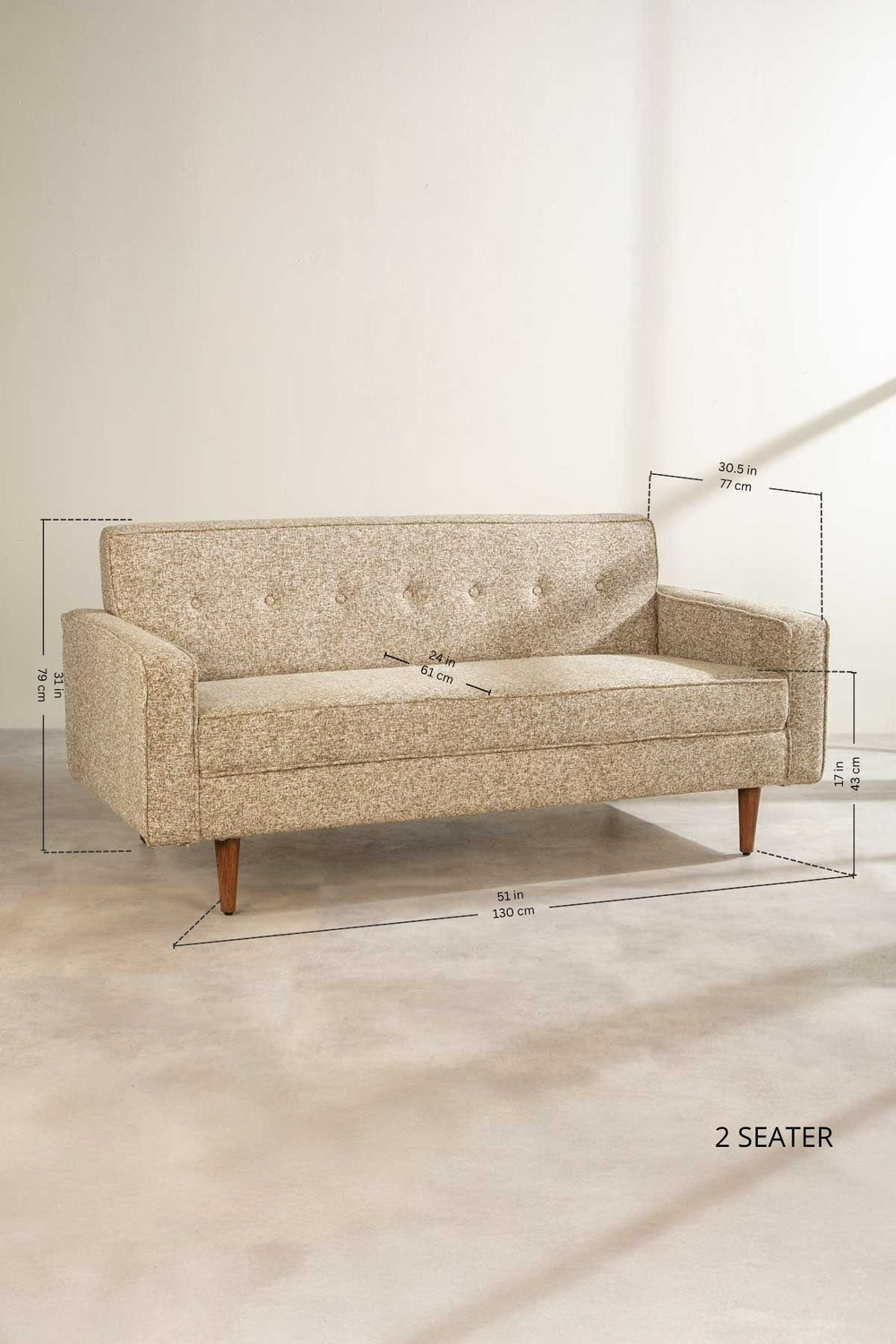 Kufri Wood Brown Fabric