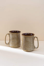 MUGS & CUPS Ribbed Ceramic Beer Mug