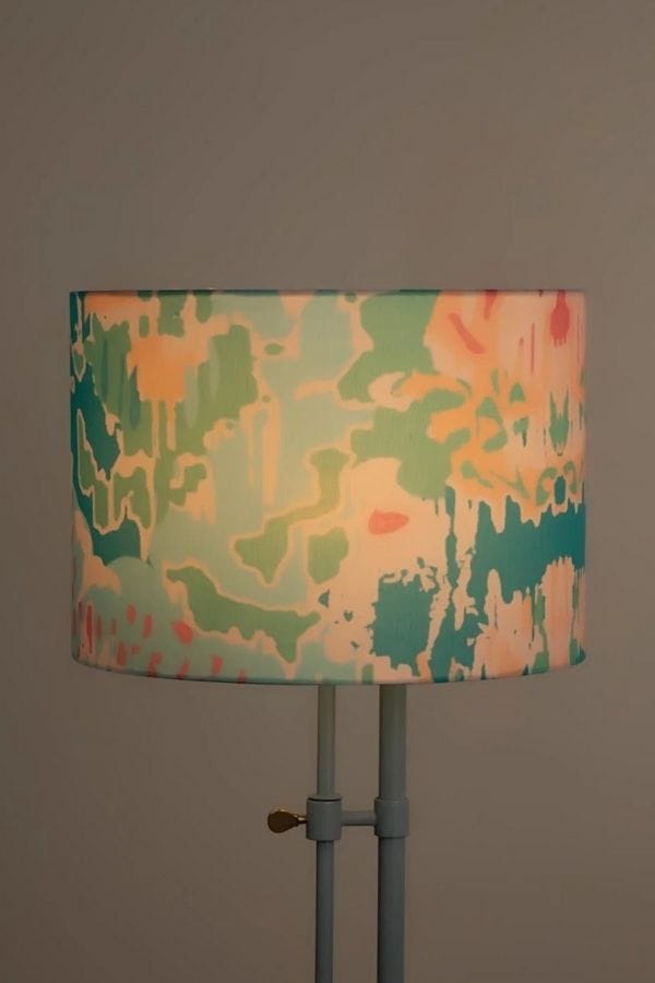 Rorschach Large Drum Lampshade (Emerald Green)