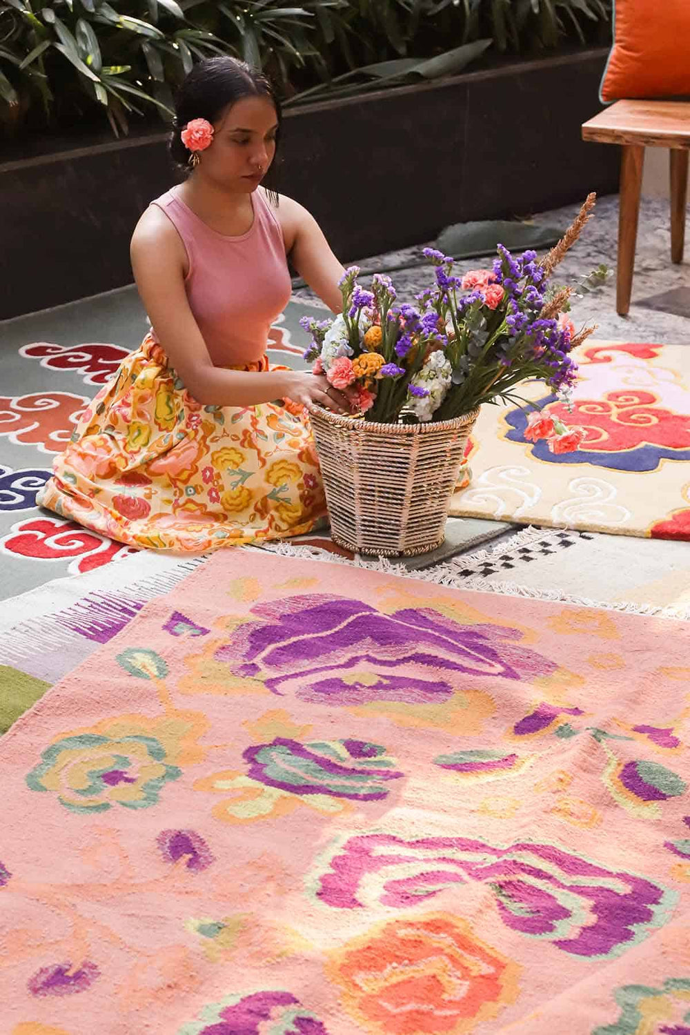 WOVEN & TEXTURED RUGS Rose Bagh Woven Rug (Pink Blush)