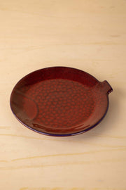 SNACK PLATES Round Red Fish Snack Plate