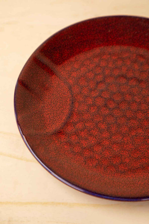 SNACK PLATES Round Red Fish Snack Plate