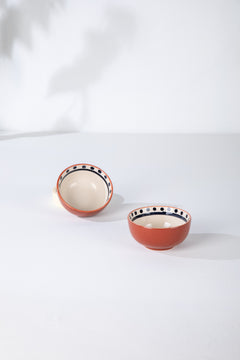 BOWLS Sabar Ceramic Katori (Set Of 2)