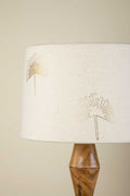 LAMPSHADES Sabar Palm Medium Taper Lampshade (White And Gold)