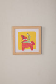 WALL ACCENTS Sagittarius Curious Explorer Wall Art (Yellow)