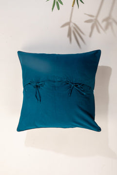 SHAMS & FLOOR CUSHIONS Salaka Ocean Blue Cushion Cover (61 Cm x 61 Cm)