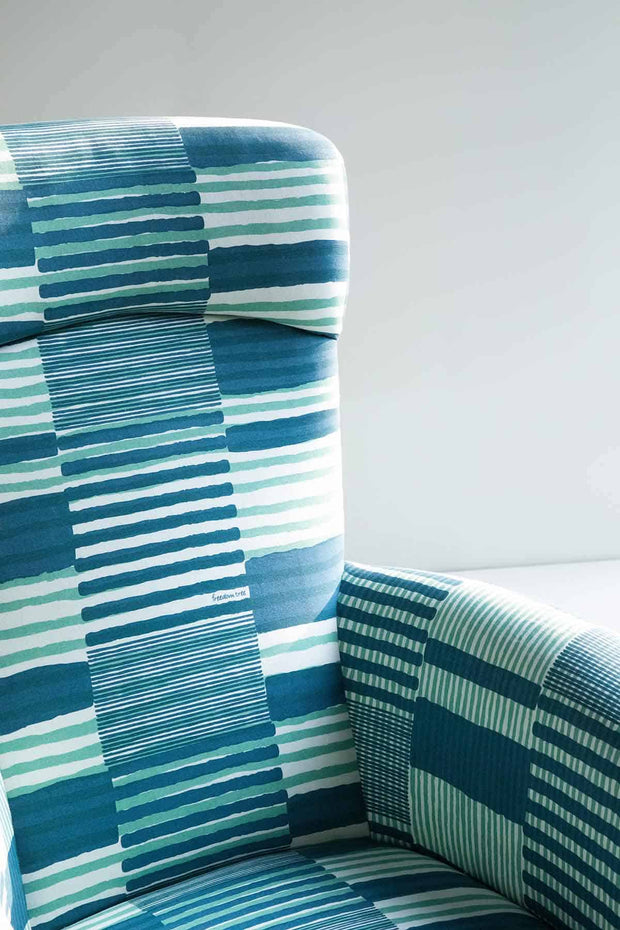 PRINT & PATTERN UPHOLSTERY FABRICS Salaka Printed Upholstery Fabric (Ocean Blue)