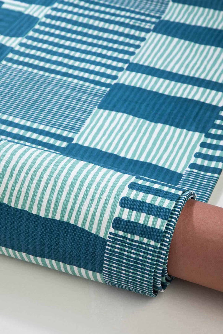 PRINT & PATTERN UPHOLSTERY FABRICS Salaka Printed Upholstery Fabric (Ocean Blue)