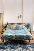 PRINT & PATTERN BEDCOVERS Salaka Pure Cotton Bedcover (Ocean Blue)
