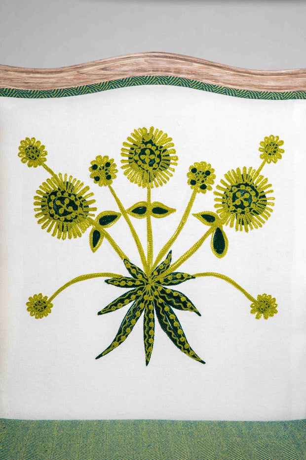 PRINT & PATTERN UPHOLSTERY FABRICS Sativa Embroidered Art Piece