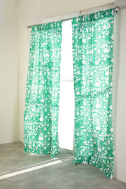 PRINT & PATTERN SHEER FABRICS Sativa Gaga Green Sheer Fabric and Curtain