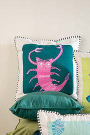 PRINT & PATTERN CUSHIONS Scorpio Mysterious Maverick   Teal Green Cushion Cover (41 Cm X 41 Cm)