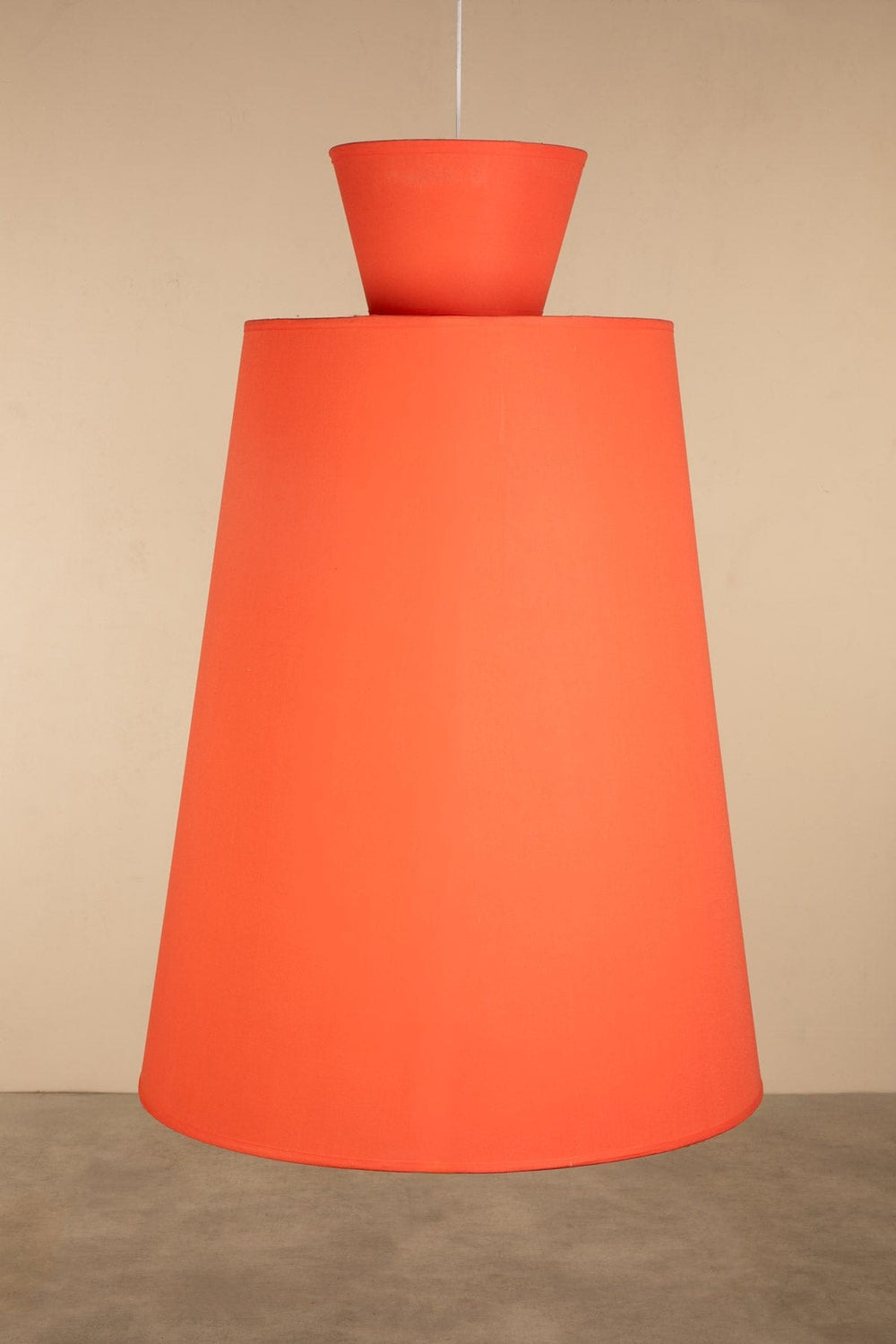 Coral Large Dual Conical Pendant