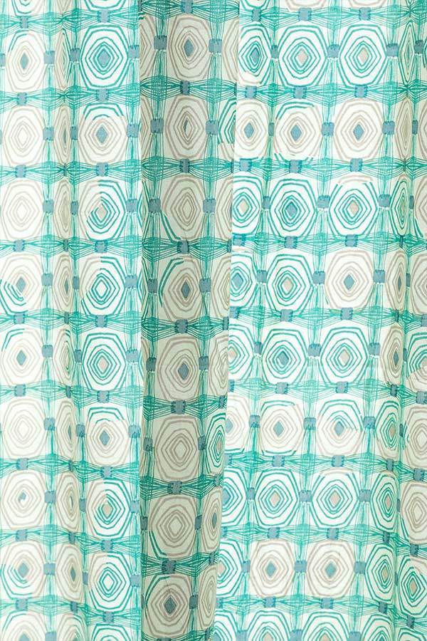 SHEER FABRIC AND CURTAINS Sej Sheer Fabric And Curtains (Turquoise)