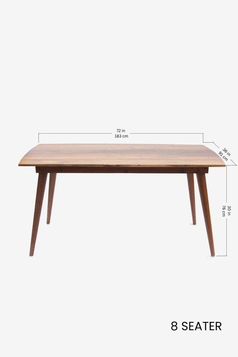 DINING TABLES Sej Curved Teak Wood Dining Table