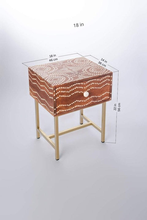 BEDSIDE TABLES Sej Handcrafted Inlay Bedside Table