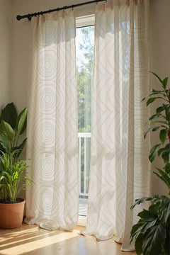 Sej  Light Taupe Sheer Curtain