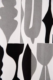 PRINT & PATTERN HEAVY FABRICS Senhur Printed Heavy Fabric And Curtains (Black And Grey)