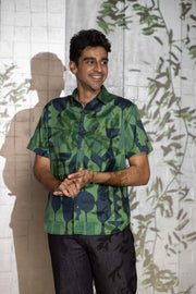 SHIRTS Senhur Printed Shirt (Shadow Green)