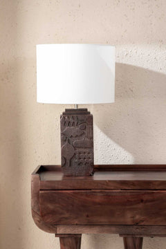 Loose Weave Large Drum Lampshade (Off White)