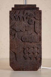TABLE LAMPS Senhur Walnut Wood Table Lamp