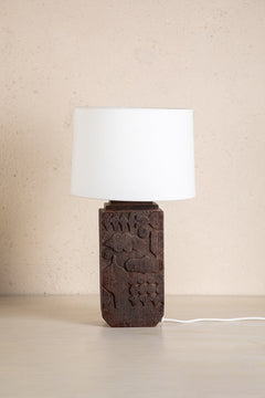Senhur Wood Table Lamp (Charcoal)