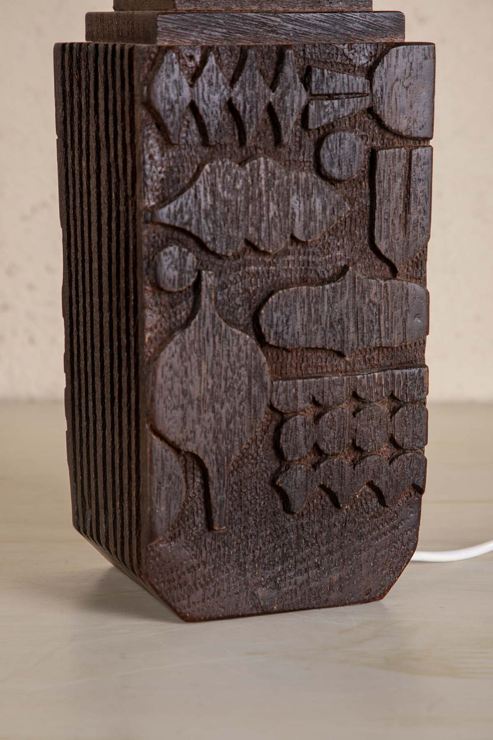 Senhur Wood Table Lamp (Charcoal)