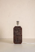 TABLE LAMPS Senhur Walnut Wood Table Lamp