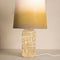Senhur Wood Table Lamp with Akshaya Taper Lampshade (Olive Green)