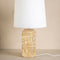 Senhur Wood Table Lamp with Solid Taper Lampshade (Off White)