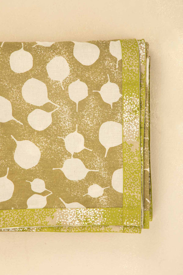 PRINT & PATTERN BEDCOVERS Senhur Leaf Olive Green Bedcover