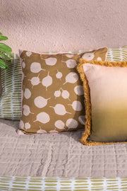 PRINT & PATTERN CUSHIONS Senhur Leaf  Tobacco Brown Cushion Cover (46 Cm X 46 Cm)