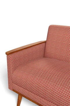 Ooty Geo Red Earth Fabric
