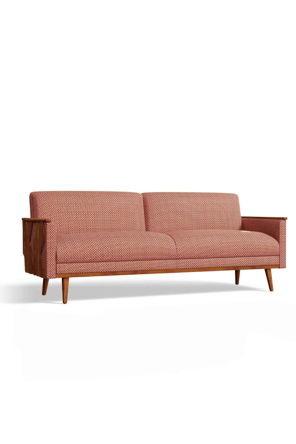 Ooty Geo Red Earth Fabric
