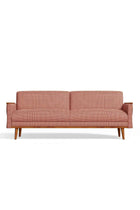 Senhur Sofa in Ooty Geo Red Earth Fabric