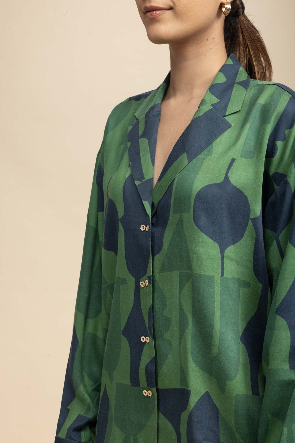 TOPS Senhur Boxy Shirt (Shadow Green)