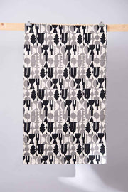 PRINT & PATTERN RUGS Senhur Printed Rug (Black And Grey)