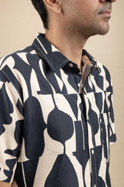 SHIRTS Senhur Shadow Printed Shirt (Buttercream)