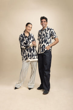 SHIRTS Senhur Shadow Printed Shirt (Buttercream)