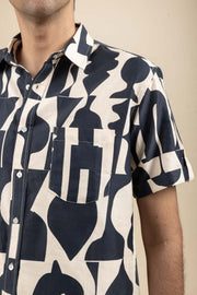 SHIRTS Senhur Shadow Printed Shirt (Buttercream)