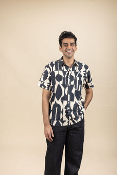 SHIRTS Senhur Shadow Printed Shirt (Buttercream)
