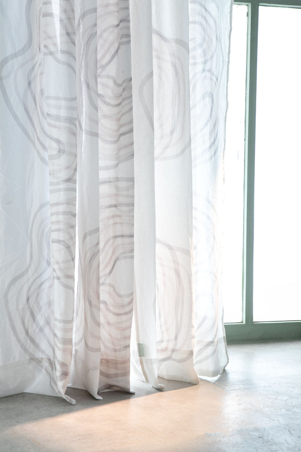 CURTAINS Shifting Sand  Creme Window Curtain In Sheer Fabric